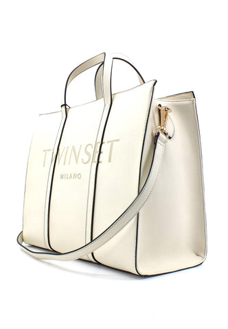 TWINSET Borsa Tote Avorio 231TB709B - Sandrini Calzature e Abbigliamento