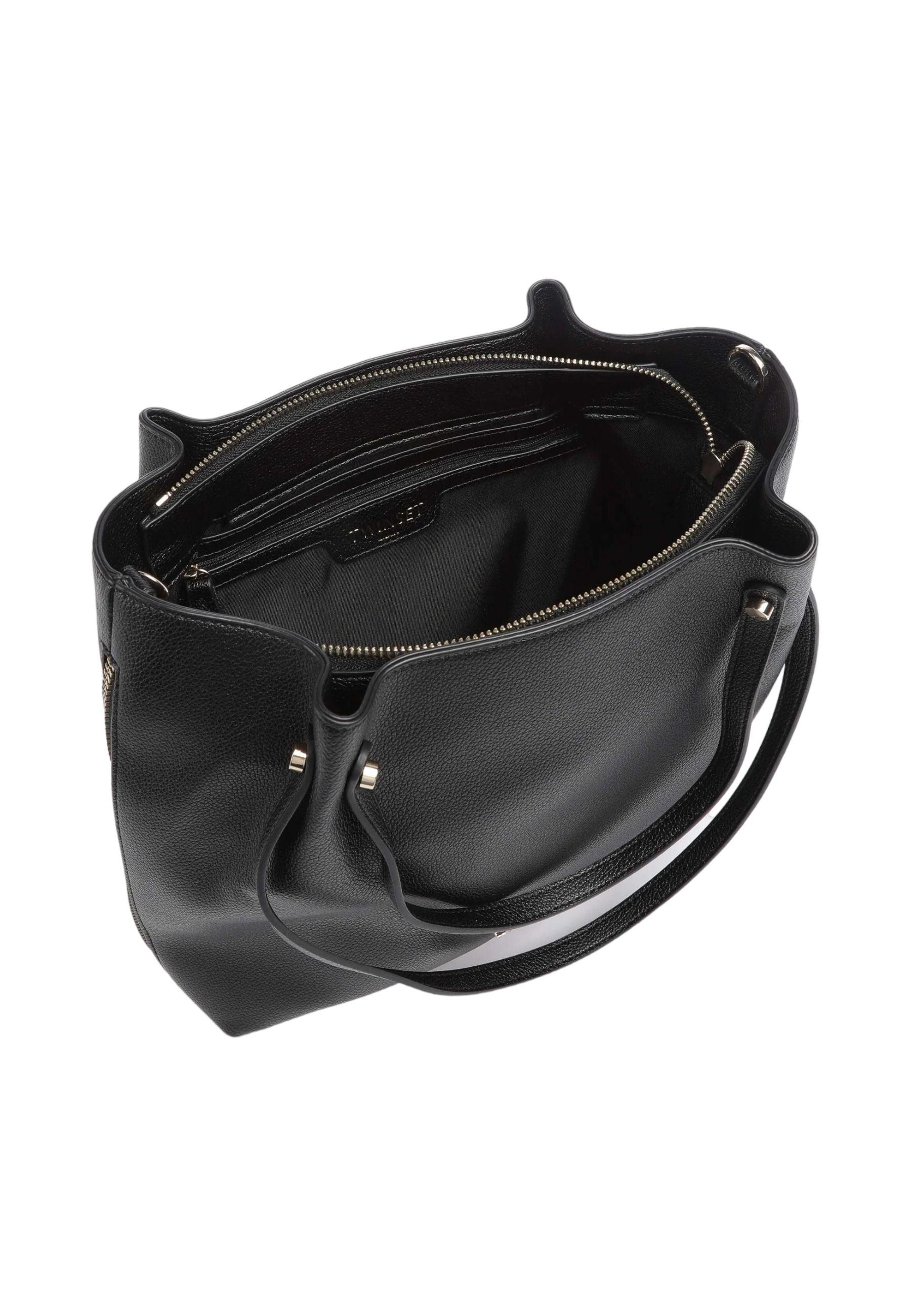 TWINSET Borsa Tote Large Nero 232TB7050 - Sandrini Calzature e Abbigliamento