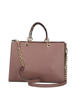 TWINSET Borsa Tote Logo Rosa Terra Del Deserto 222TD8220 - Sandrini Calzature e Abbigliamento