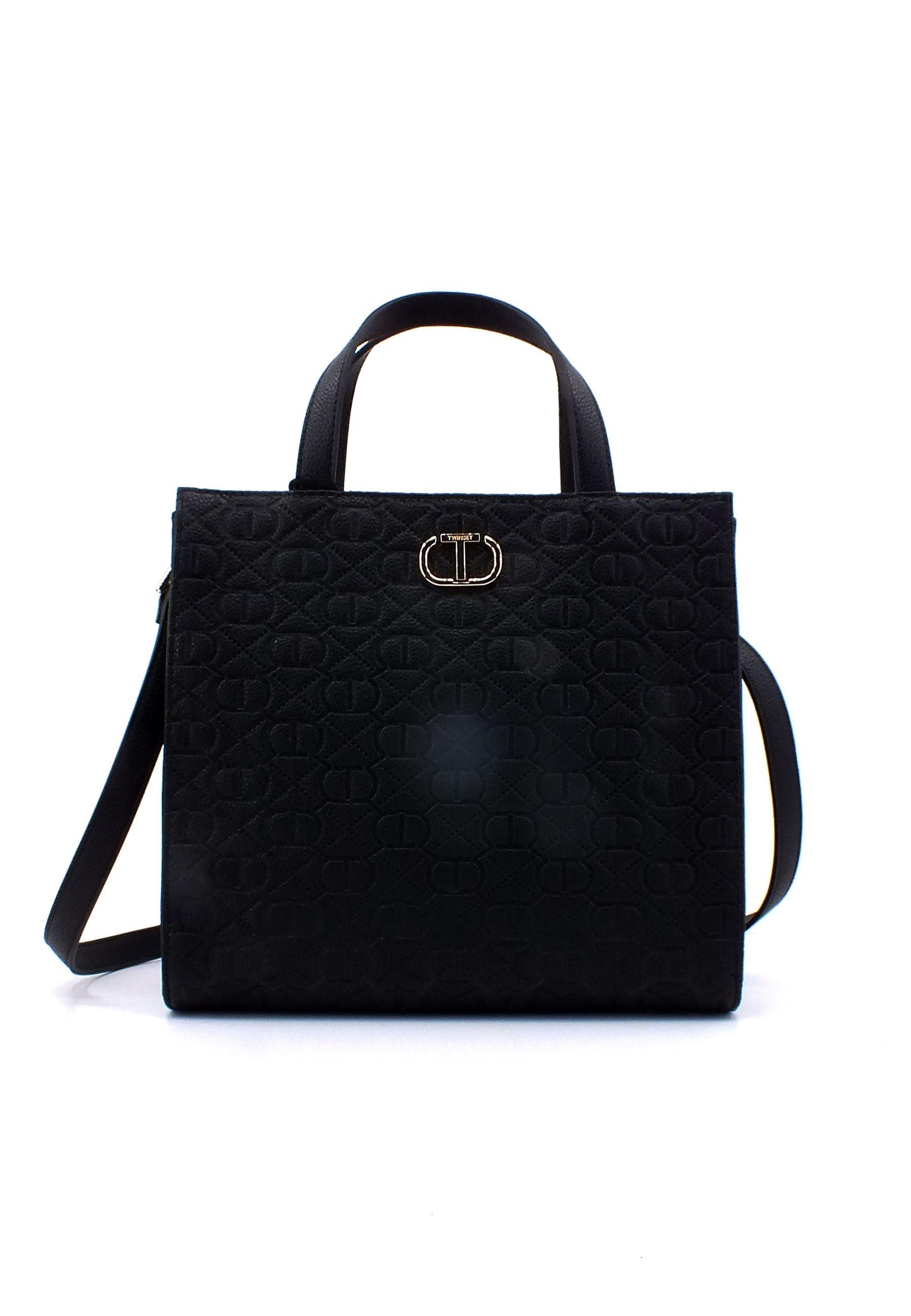 TWINSET Borsa Tote Mid Nero 231TB711B - Sandrini Calzature e Abbigliamento