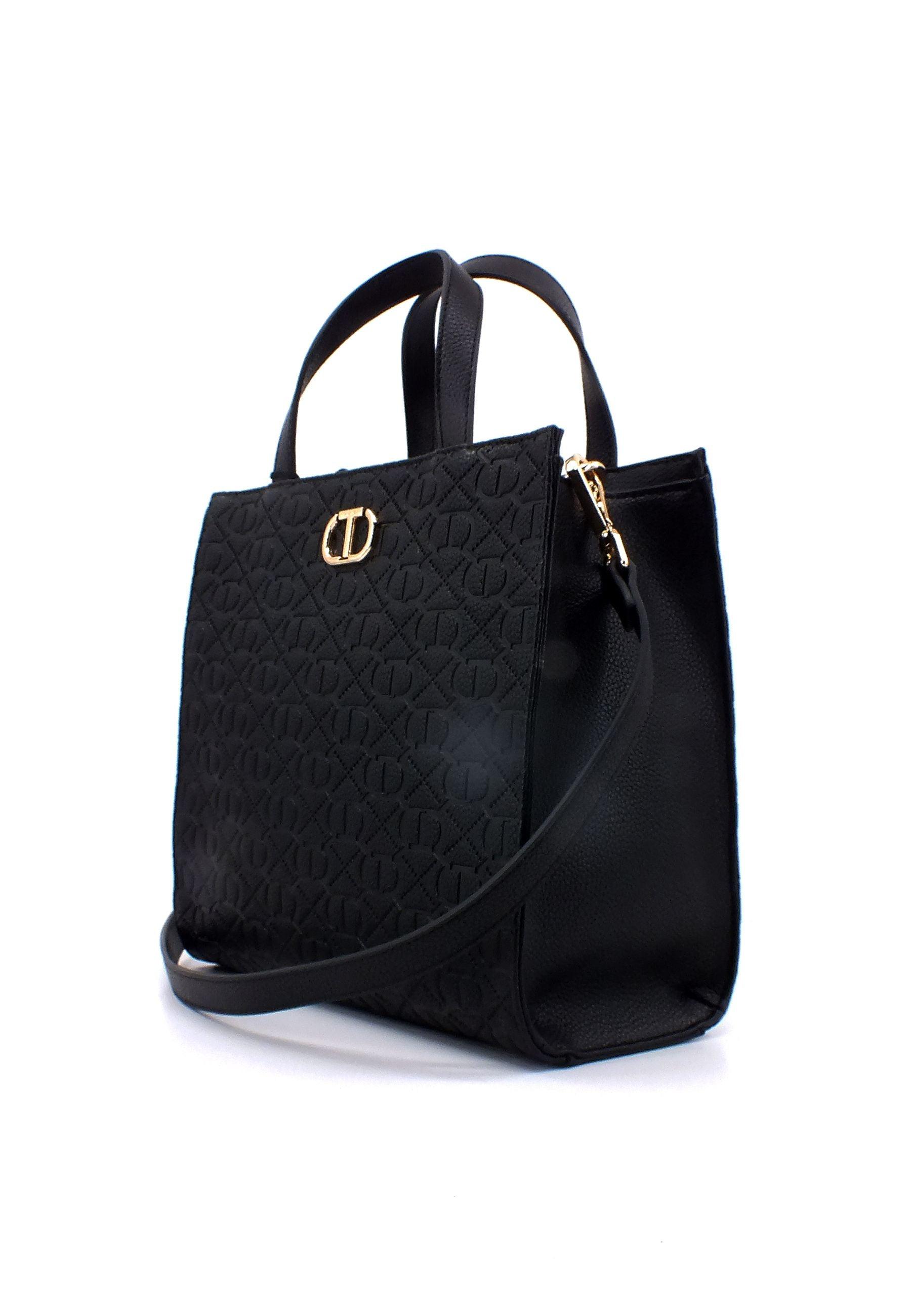 TWINSET Borsa Tote Mid Nero 231TB711B - Sandrini Calzature e Abbigliamento