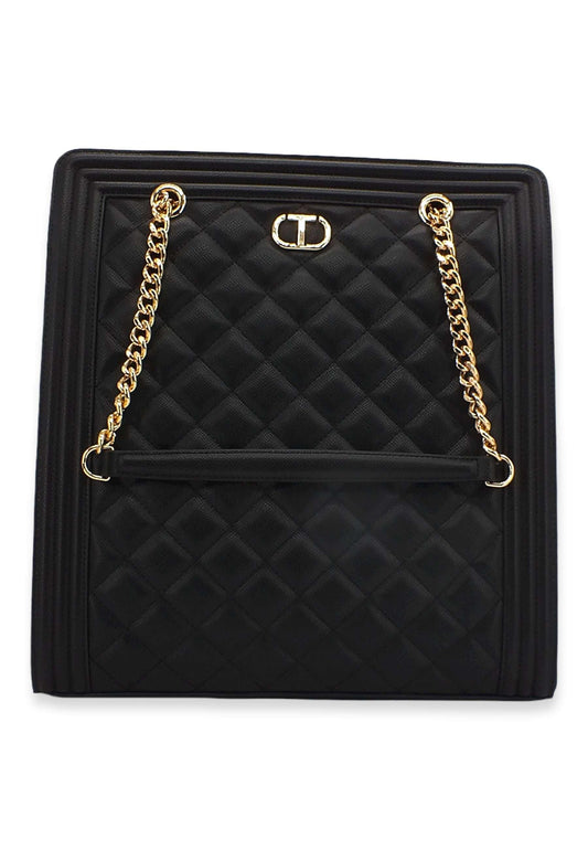 TWINSET Borsa Tote Quilted Nero 222TD8143 - Sandrini Calzature e Abbigliamento