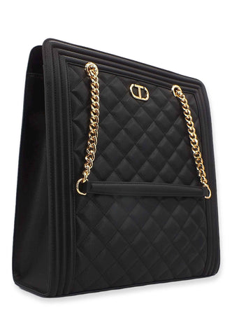 TWINSET Borsa Tote Quilted Nero 222TD8143 - Sandrini Calzature e Abbigliamento
