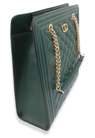 TWINSET Borsa Tote Quilted Verde 222TD8143 - Sandrini Calzature e Abbigliamento