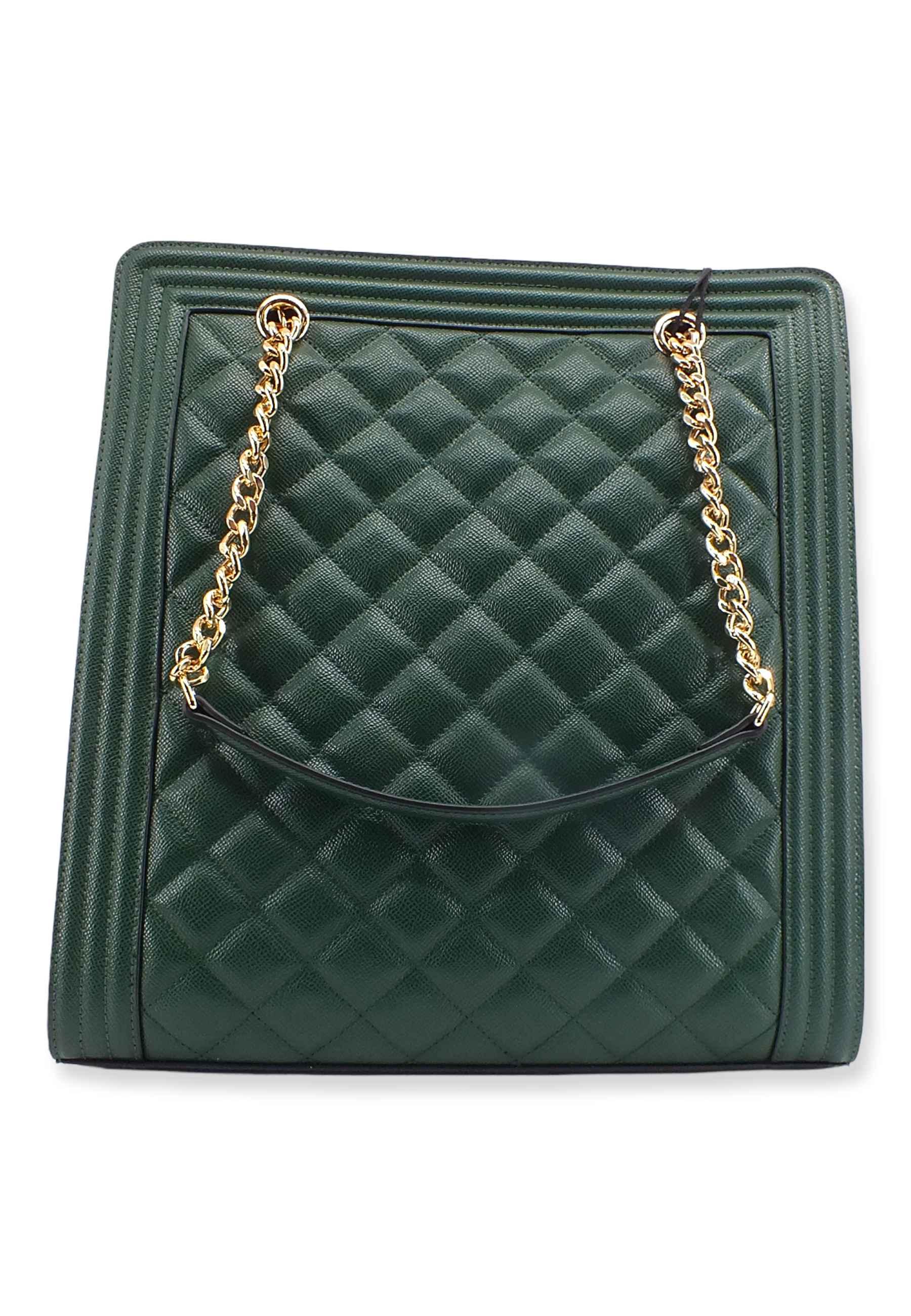 TWINSET Borsa Tote Quilted Verde 222TD8143 - Sandrini Calzature e Abbigliamento
