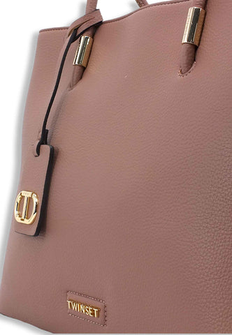 TWINSET Borsa Tote Rosa Duna 222TB7430 - Sandrini Calzature e Abbigliamento