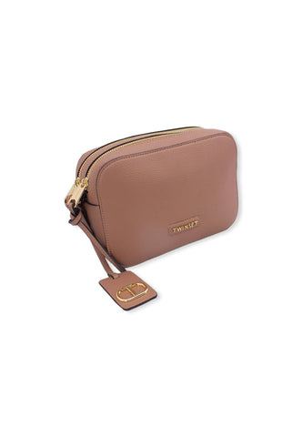 TWINSET Borsa Tracolla Double Zip Rosa Duna 222TD8321 - Sandrini Calzature e Abbigliamento