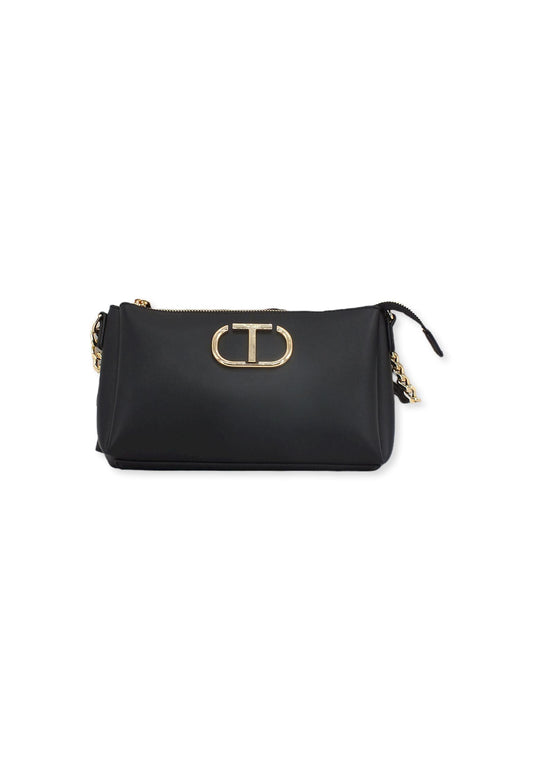 TWINSET Borsa Tracolla Logo Nero 222TD8226 - Sandrini Calzature e Abbigliamento