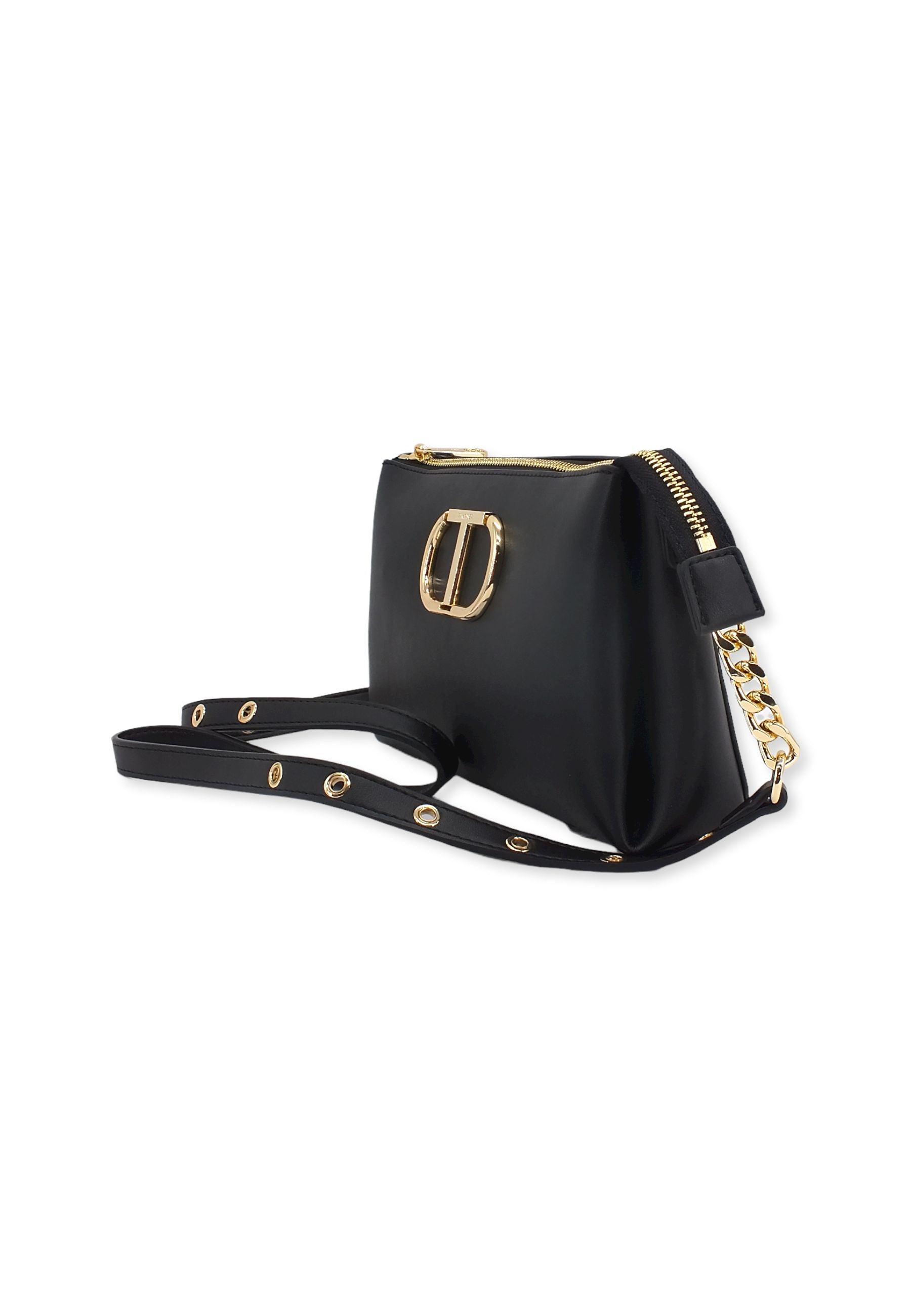 TWINSET Borsa Tracolla Logo Nero 222TD8226 - Sandrini Calzature e Abbigliamento