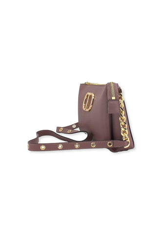 TWINSET Borsa Tracolla Logo Rosa Terra Del Deserto 222TD8226 - Sandrini Calzature e Abbigliamento