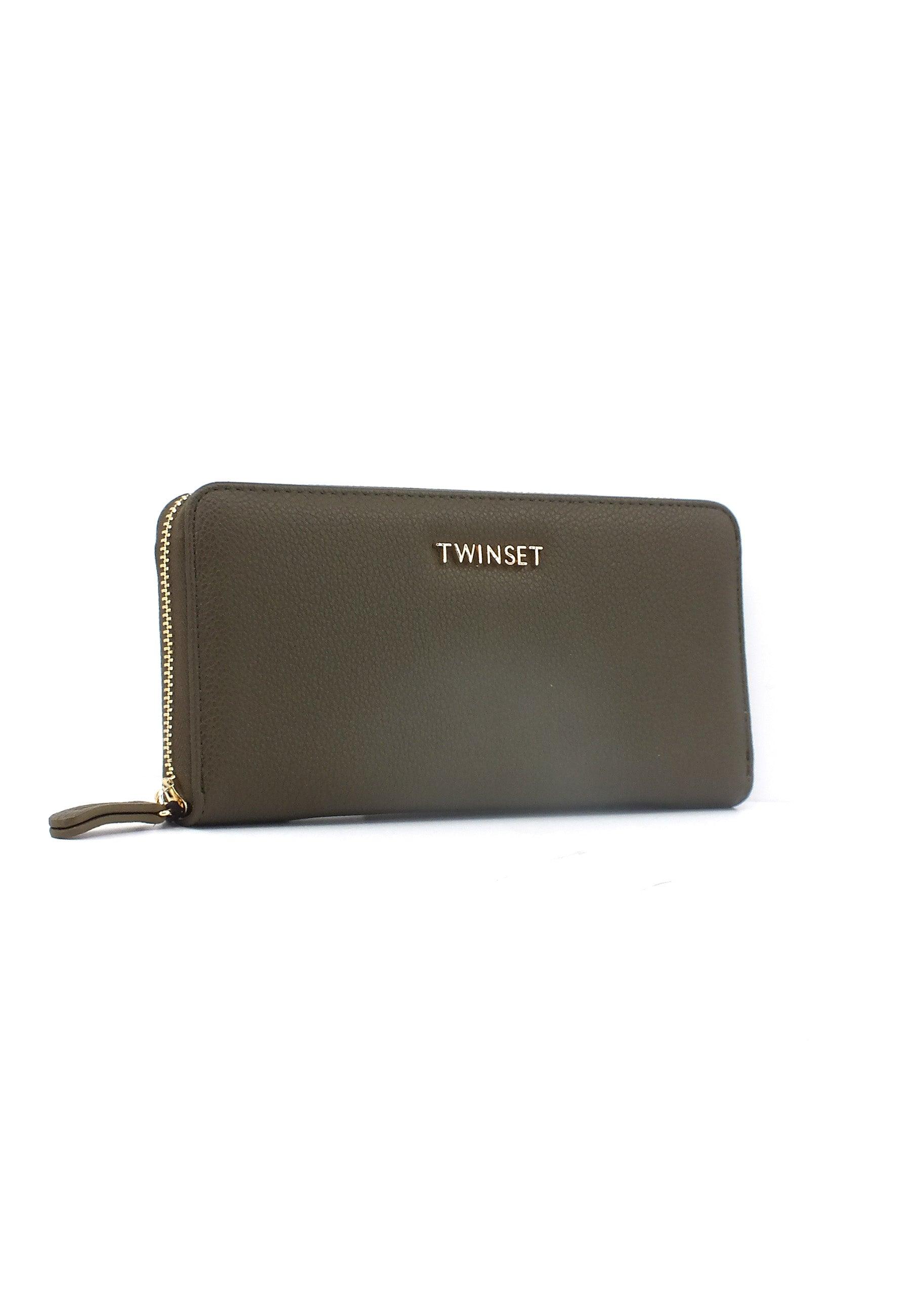 TWINSET Portafoglio Donna Verde Militare 232TB7057 - Sandrini Calzature e Abbigliamento