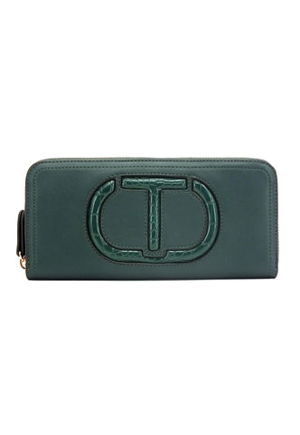 TWINSET Portafoglio Donna Verde Scuro 222TD8062 - Sandrini Calzature e Abbigliamento