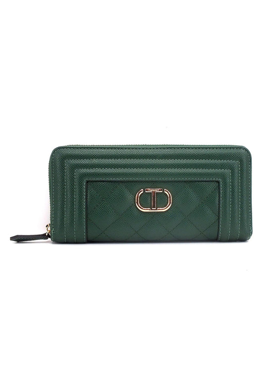 TWINSET Portafoglio Donna Verde Scuro 222TD8144 - Sandrini Calzature e Abbigliamento