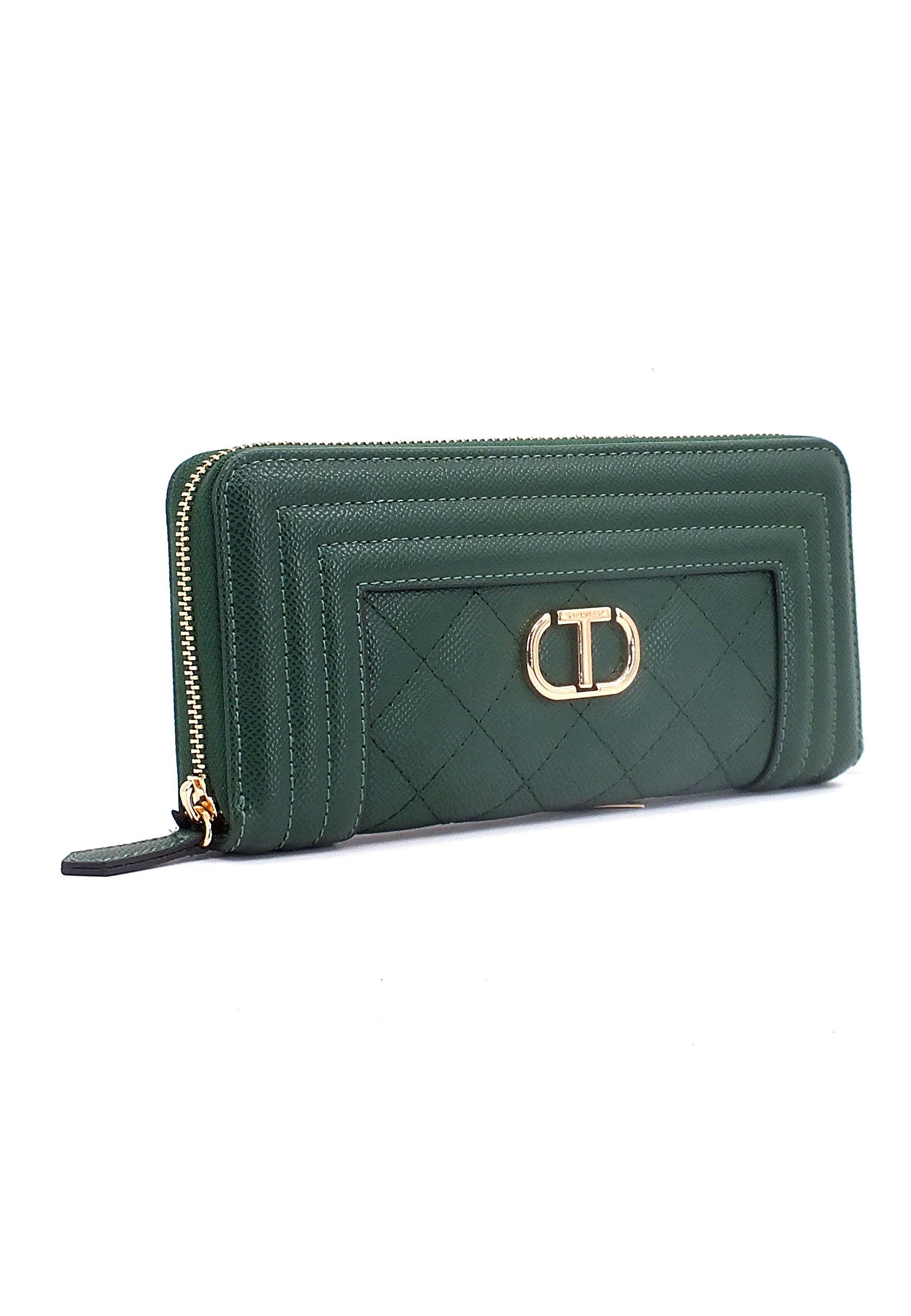 TWINSET Portafoglio Donna Verde Scuro 222TD8144 - Sandrini Calzature e Abbigliamento