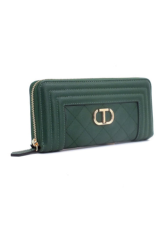 TWINSET Portafoglio Donna Verde Scuro 222TD8144 - Sandrini Calzature e Abbigliamento