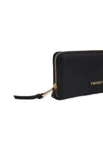 TWINSET Portafoglio Zip Donna Nero 222TD8325 - Sandrini Calzature e Abbigliamento