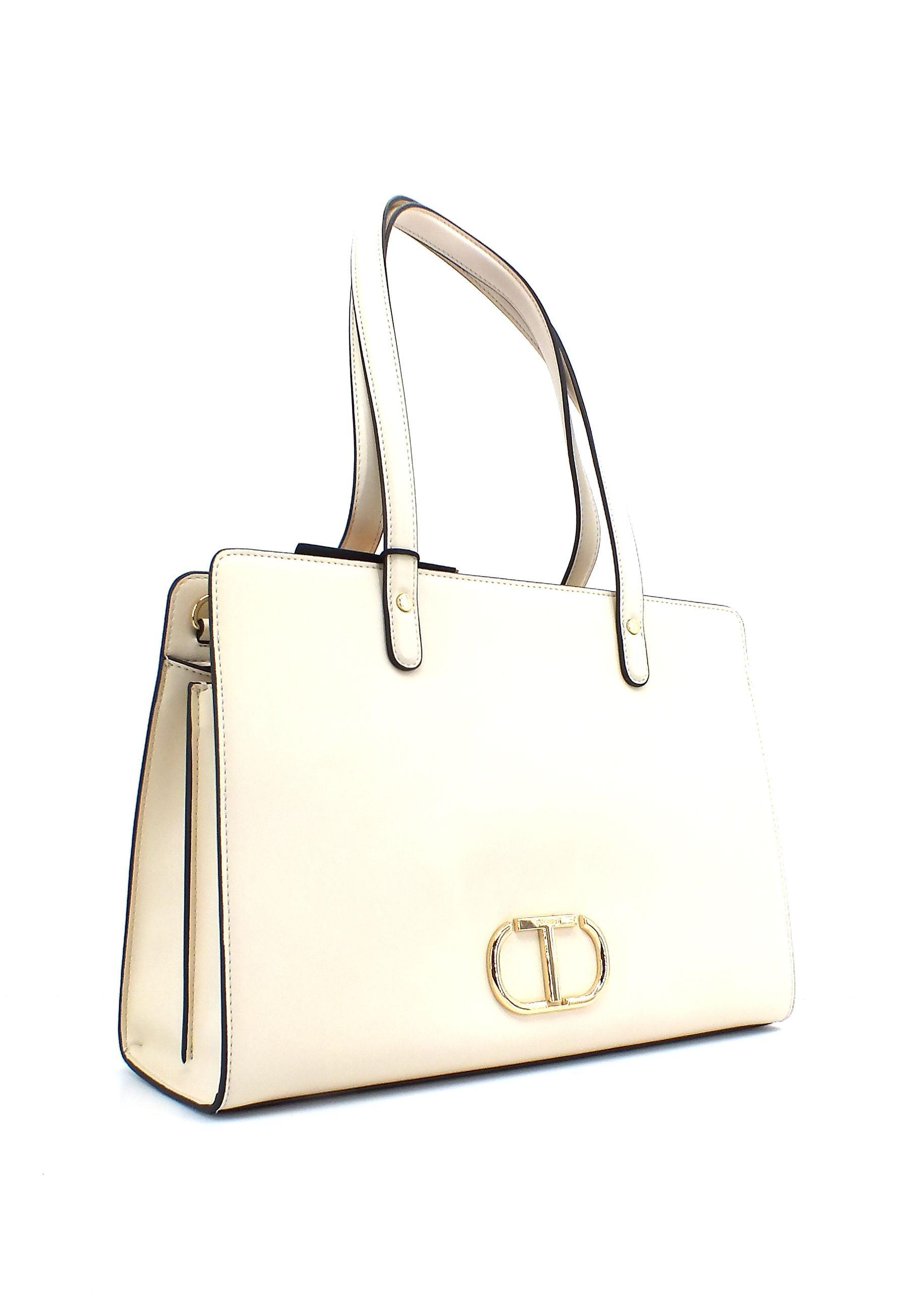 TWINSET Top Handle Borsa Avorio 231TB7252 - Sandrini Calzature e Abbigliamento