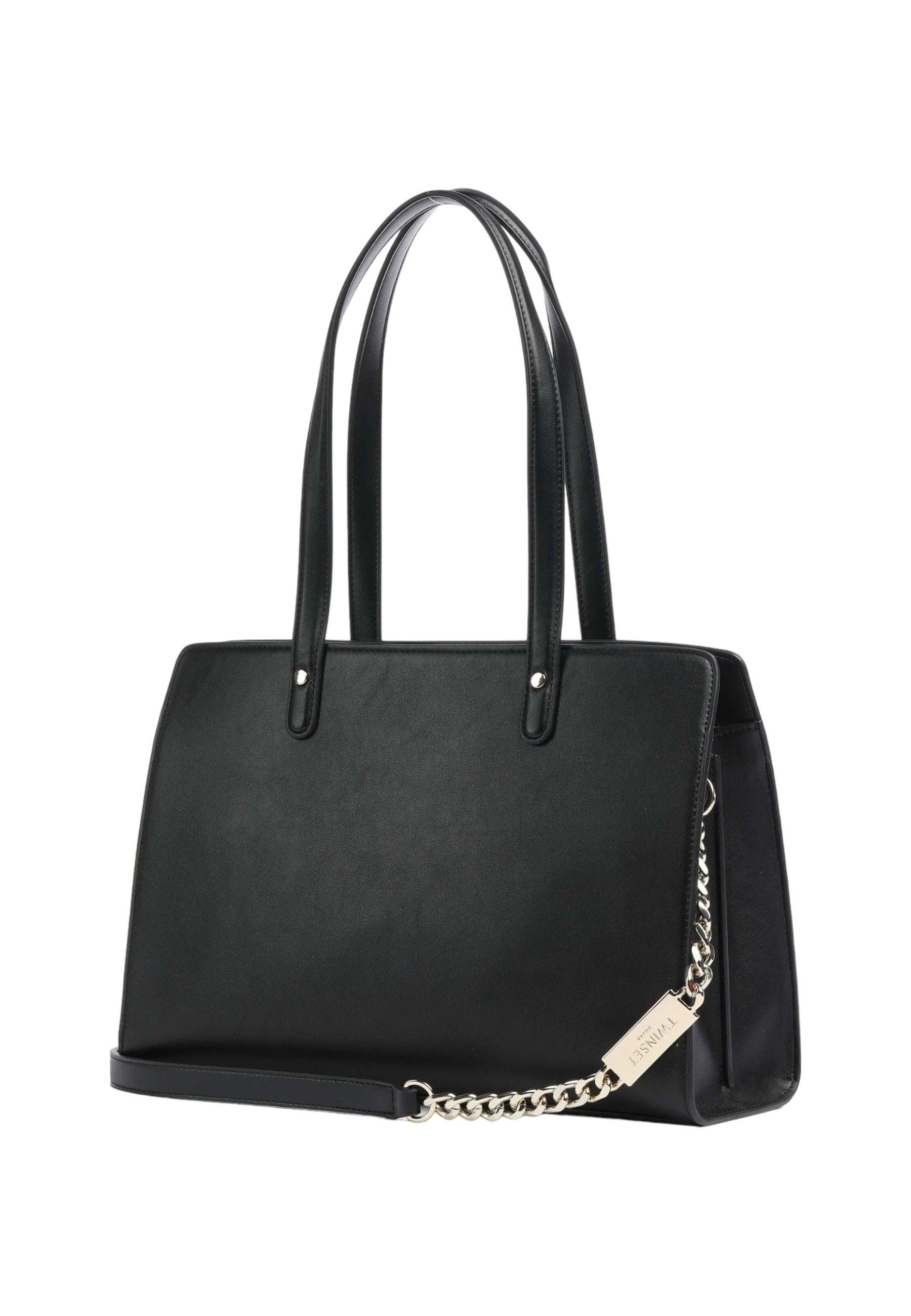 TWINSET Top Handle Borsa Rigida Nero 232TB7070 - Sandrini Calzature e Abbigliamento