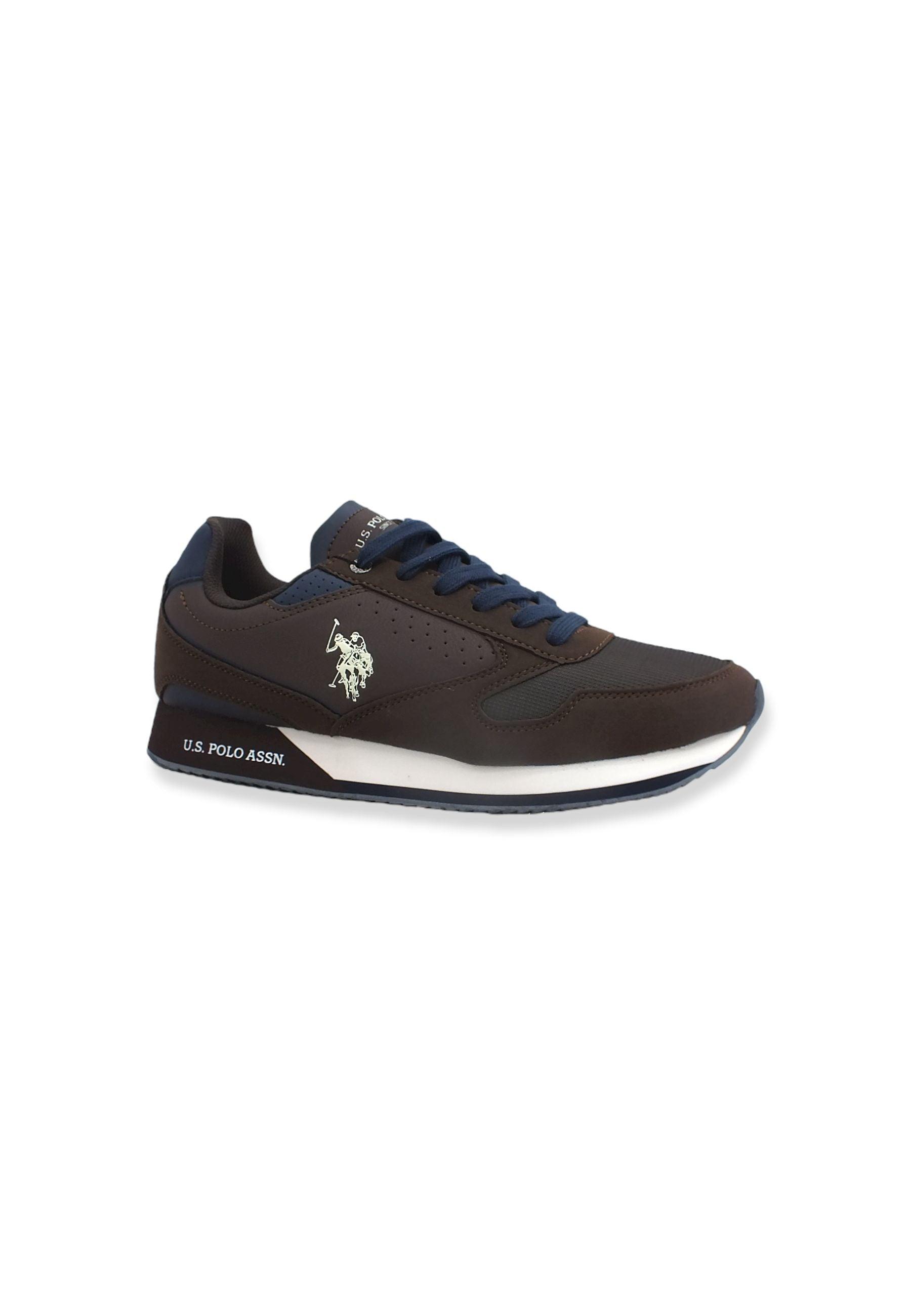 U.S. POLO ASS. Sneaker Running Uomo Dark Brown NOBIL003B - Sandrini Calzature e Abbigliamento