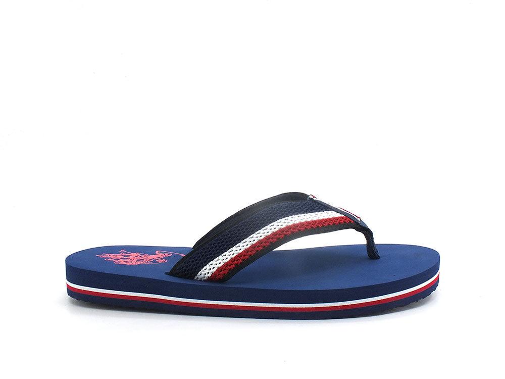 U.S. POLO ASSN. Ciabatta Infradito Mesh Tessuto Blu - Sandrini Calzature e Abbigliamento