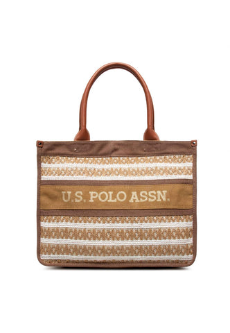 U.S. POLO ASSN. El Dorado Borsa Shopping Natural BEUDD5386WUP517 - Sandrini Calzature e Abbigliamento
