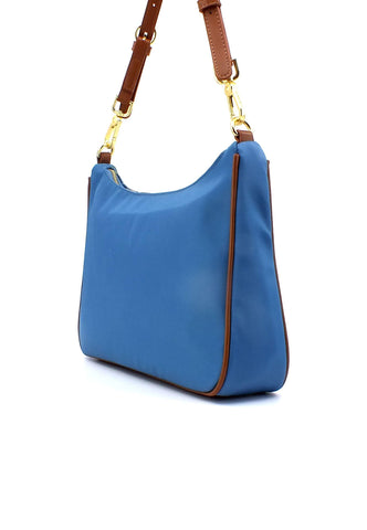 U.S. POLO ASSN. Houston Borsa Hobo Light Blue Tan BEUHU6052WIP299 - Sandrini Calzature e Abbigliamento