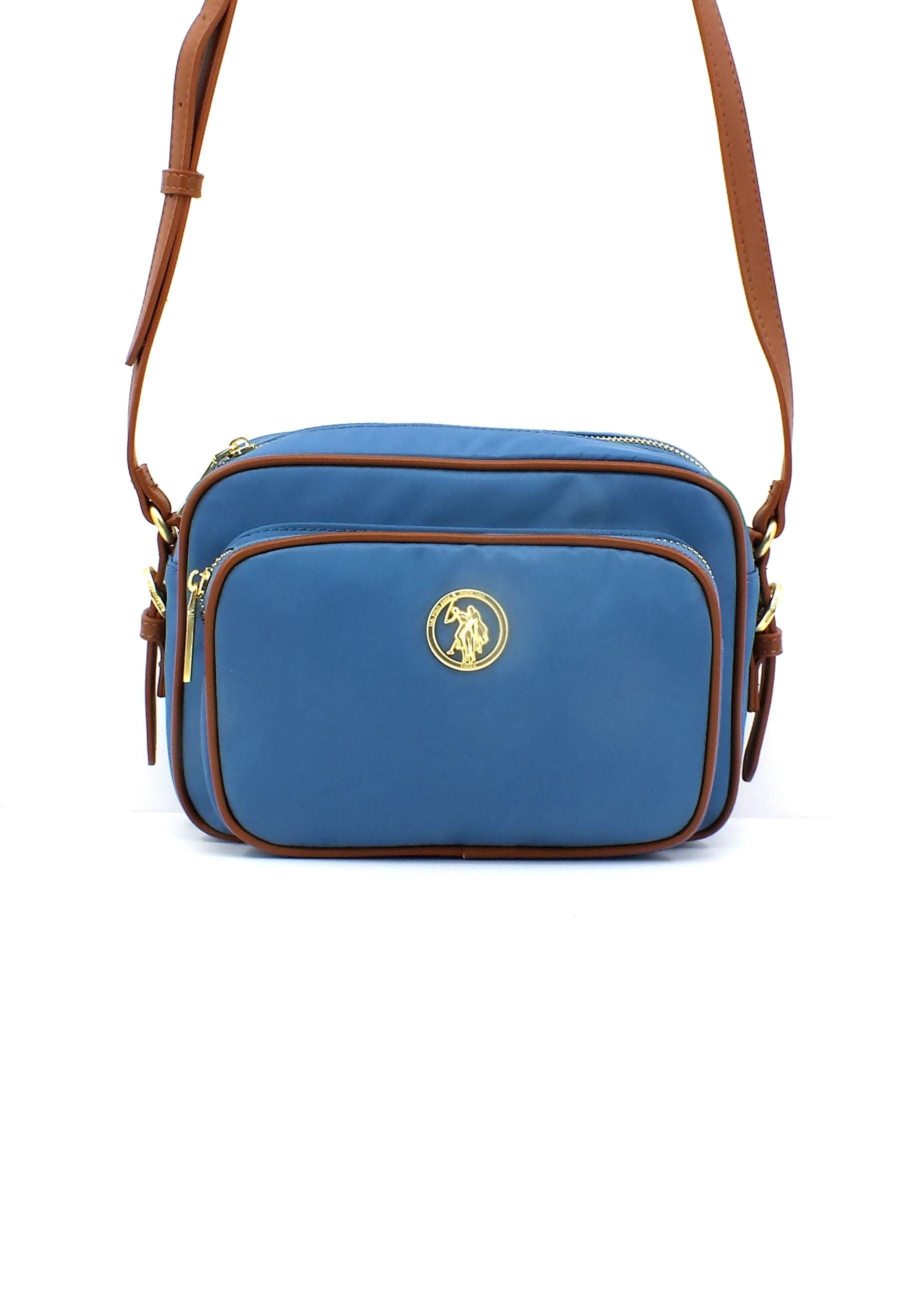 U.S. POLO ASSN. Houston Tracolla Crossbody Blue Tan BEUHU6055WIP299 - Sandrini Calzature e Abbigliamento