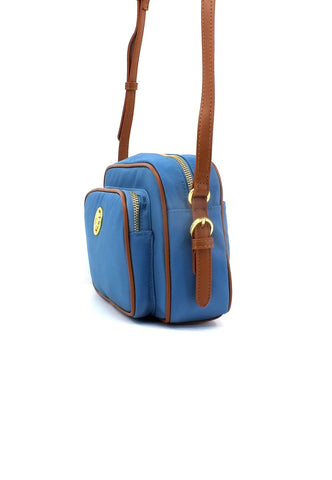 U.S. POLO ASSN. Houston Tracolla Crossbody Blue Tan BEUHU6055WIP299 - Sandrini Calzature e Abbigliamento