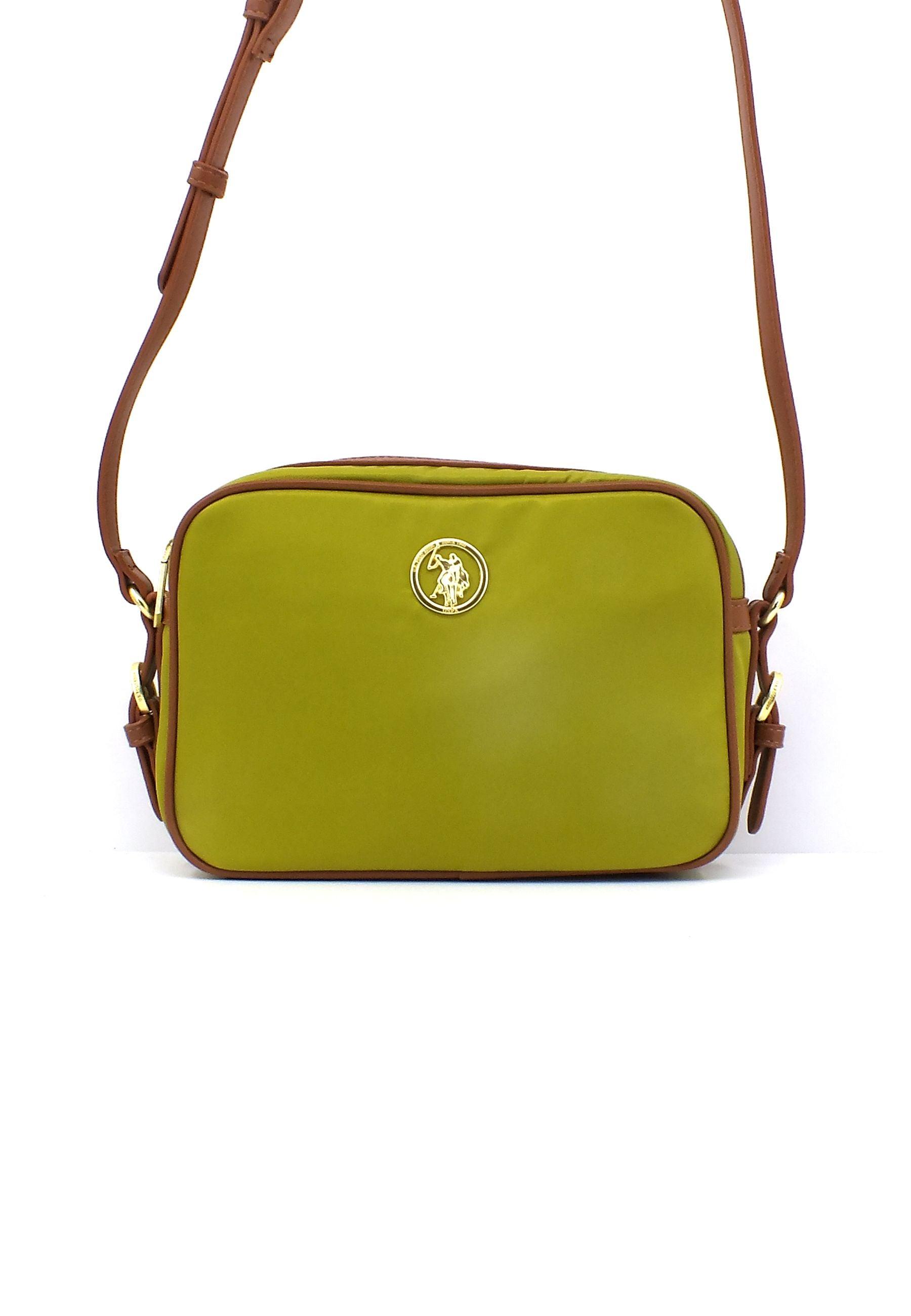 U.S. POLO ASSN. Houston Tracolla Crossbody Green Tan BIUHU6054WIPG07 - Sandrini Calzature e Abbigliamento