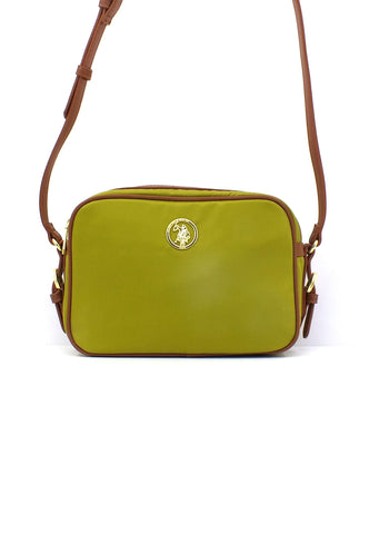 U.S. POLO ASSN. Houston Tracolla Crossbody Green Tan BIUHU6054WIPG07 - Sandrini Calzature e Abbigliamento
