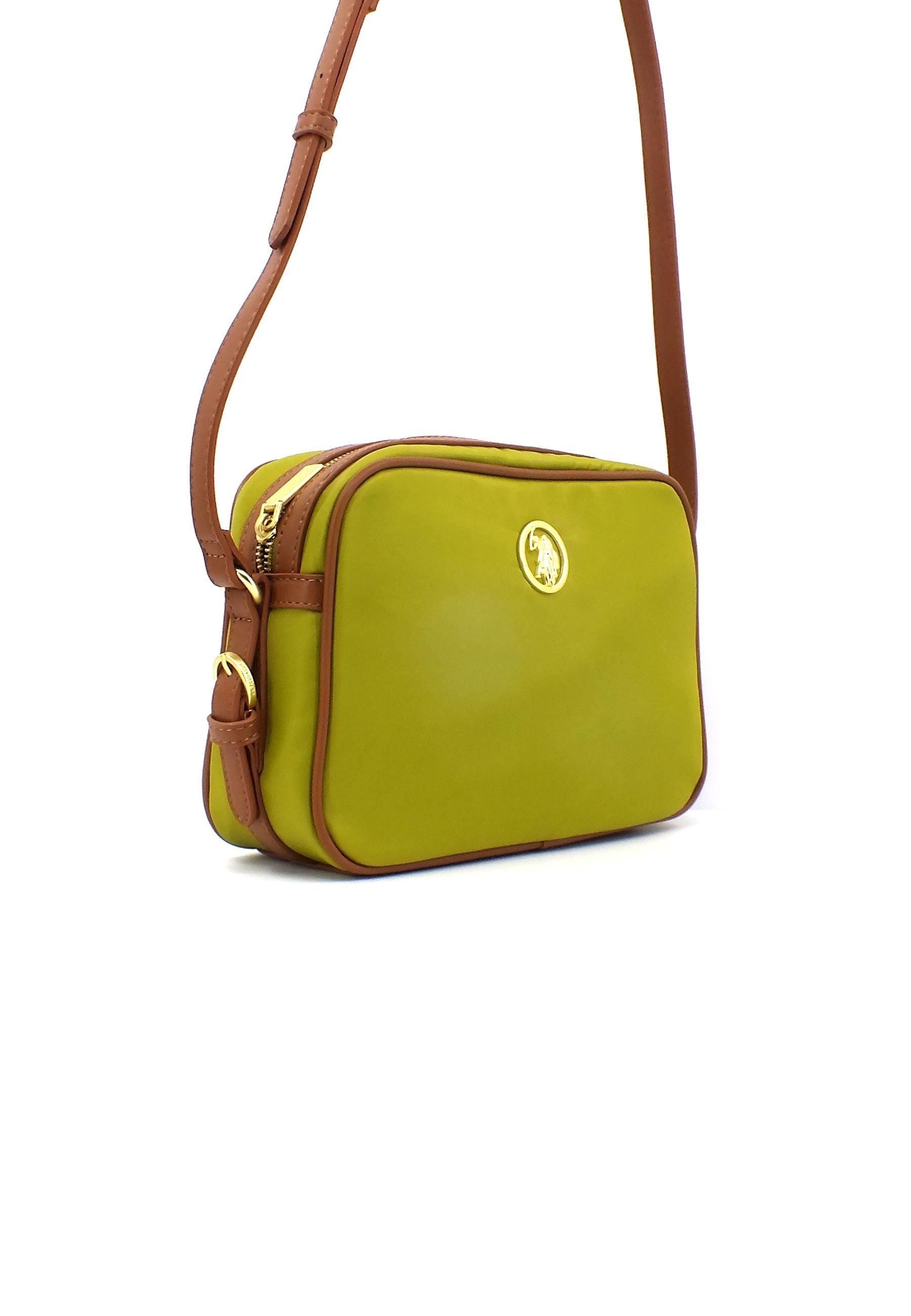 U.S. POLO ASSN. Houston Tracolla Crossbody Green Tan BIUHU6054WIPG07 - Sandrini Calzature e Abbigliamento