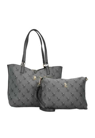 U.S. POLO ASSN. Malibu Borsa Shopping Con Pochette Antique Silver BEUM15737WVG951 - Sandrini Calzature e Abbigliamento