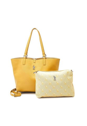 U.S. POLO ASSN. Malibu Borsa Shopping Con Pochette Mustard BEUM15736WVG302 - Sandrini Calzature e Abbigliamento