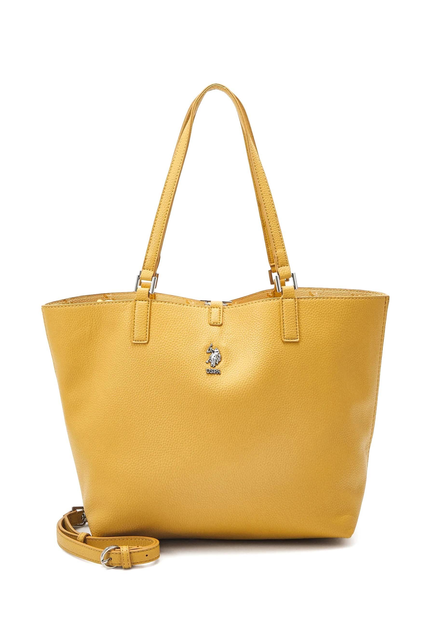 U.S. POLO ASSN. Malibu Borsa Shopping Con Pochette Mustard BEUM15737WVG302 - Sandrini Calzature e Abbigliamento