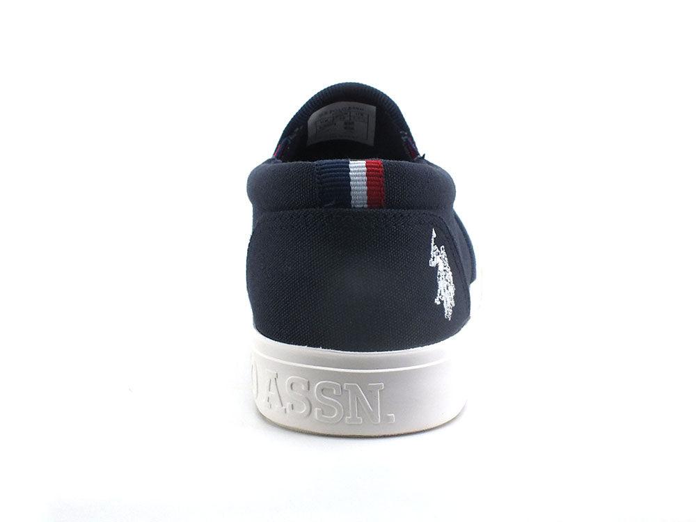 U.S. POLO ASSN. Mocassino Slip On Canvas Blu Medievale - Sandrini Calzature e Abbigliamento