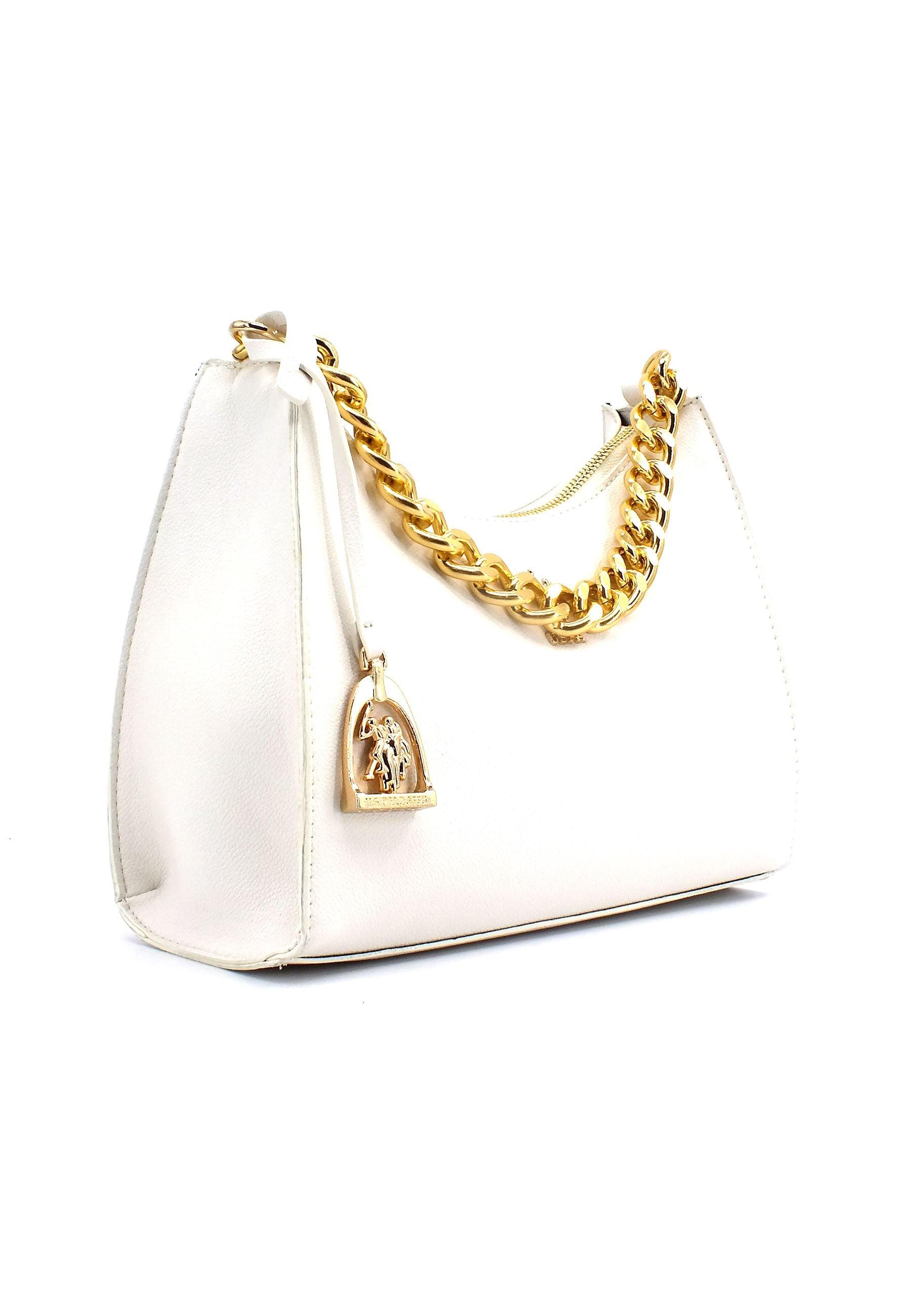 U.S. POLO ASSN. New Jones Borsa Handle Chain Off White BEUJE6007WVP802 - Sandrini Calzature e Abbigliamento