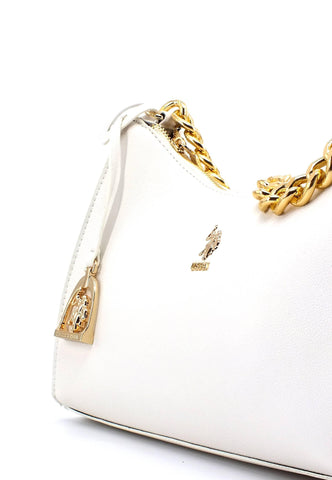 U.S. POLO ASSN. New Jones Borsa Handle Chain Off White BEUJE6007WVP802 - Sandrini Calzature e Abbigliamento