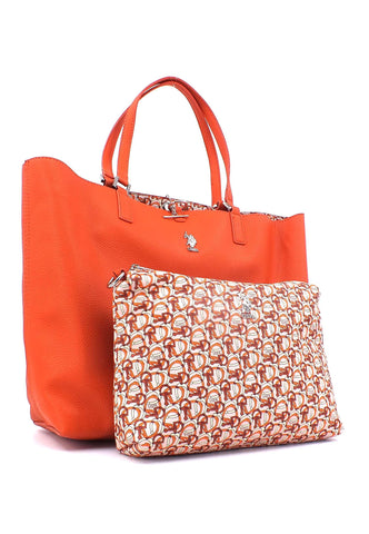 U.S. POLO ASSN. Rogersiville Borsa Shopping Reversibile Orange BEURR6000WVG301 - Sandrini Calzature e Abbigliamento