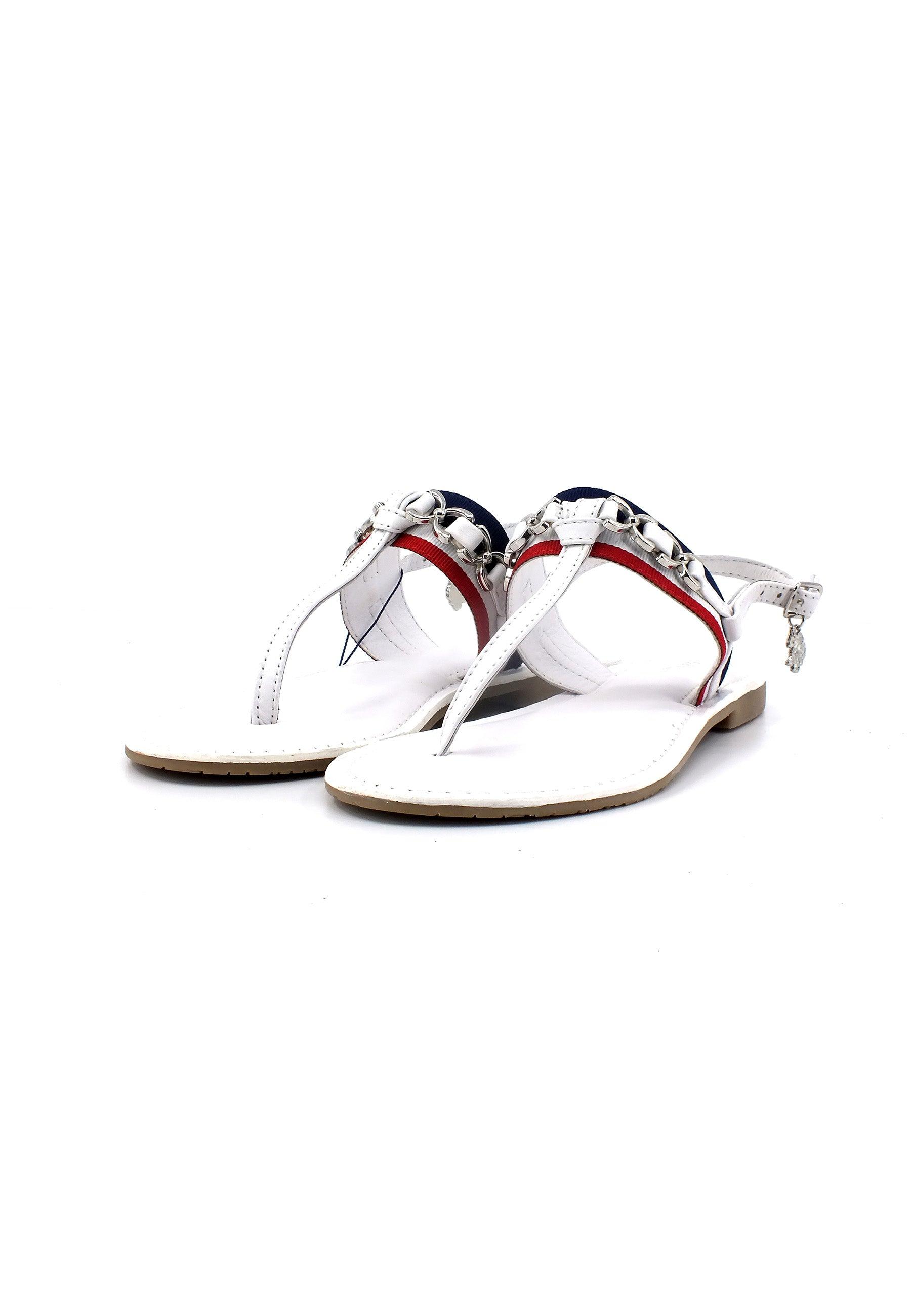 U.S. POLO ASSN. Sandalo Infradito Donna White Red LINDA002 - Sandrini Calzature e Abbigliamento