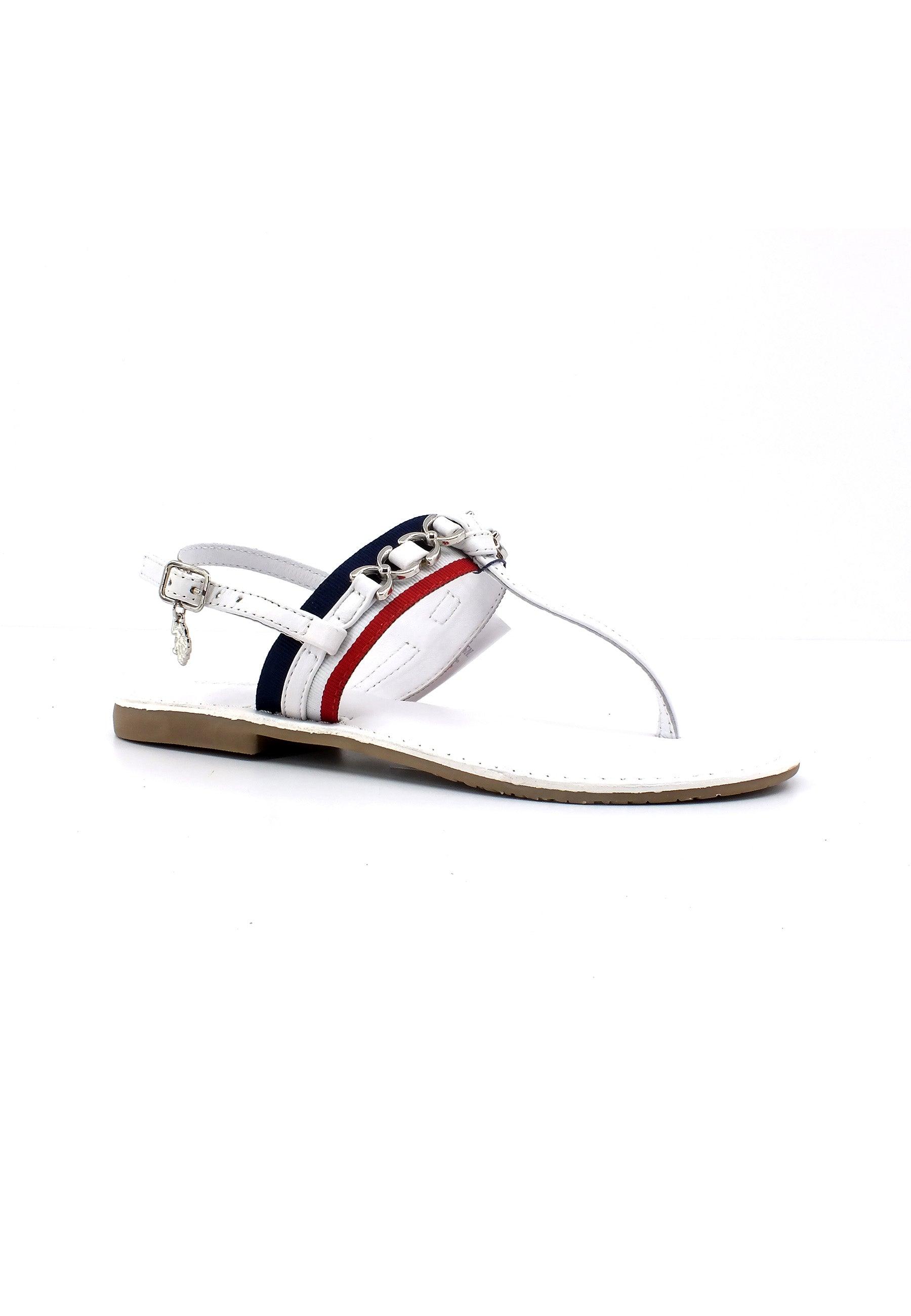 U.S. POLO ASSN. Sandalo Infradito Donna White Red LINDA002 - Sandrini Calzature e Abbigliamento