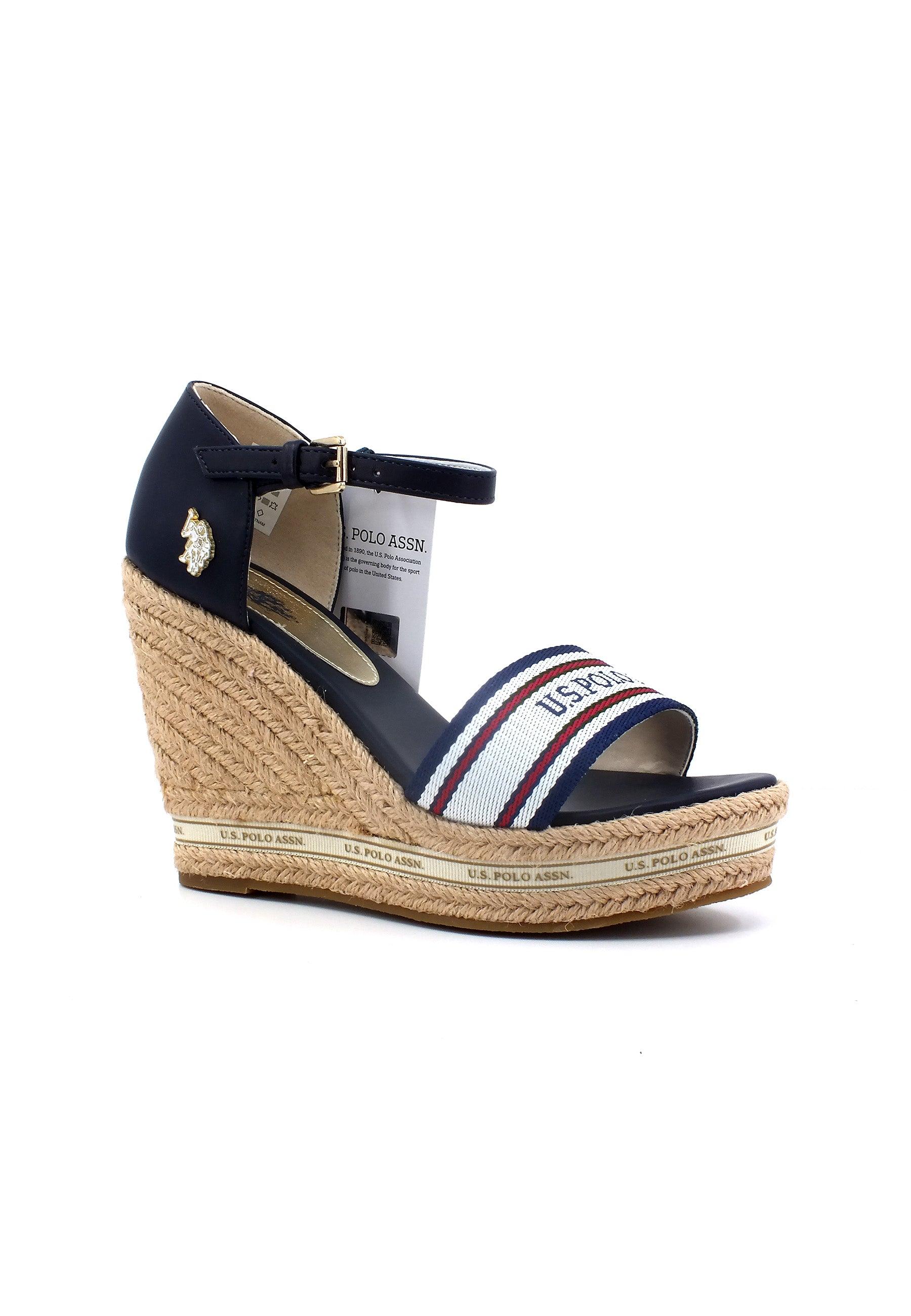U.S. POLO ASSN. Sandalo Zeppa Donna Blu AYLIN009 - Sandrini Calzature e Abbigliamento