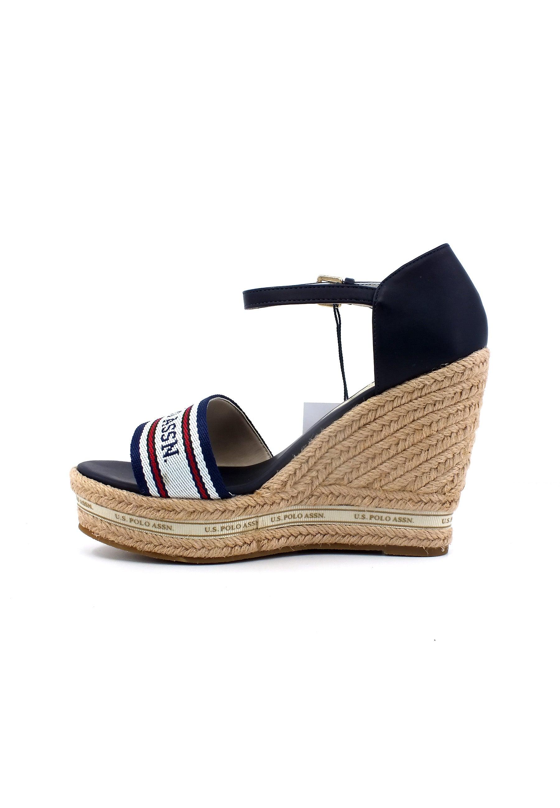 U.S. POLO ASSN. Sandalo Zeppa Donna Blu AYLIN009 - Sandrini Calzature e Abbigliamento
