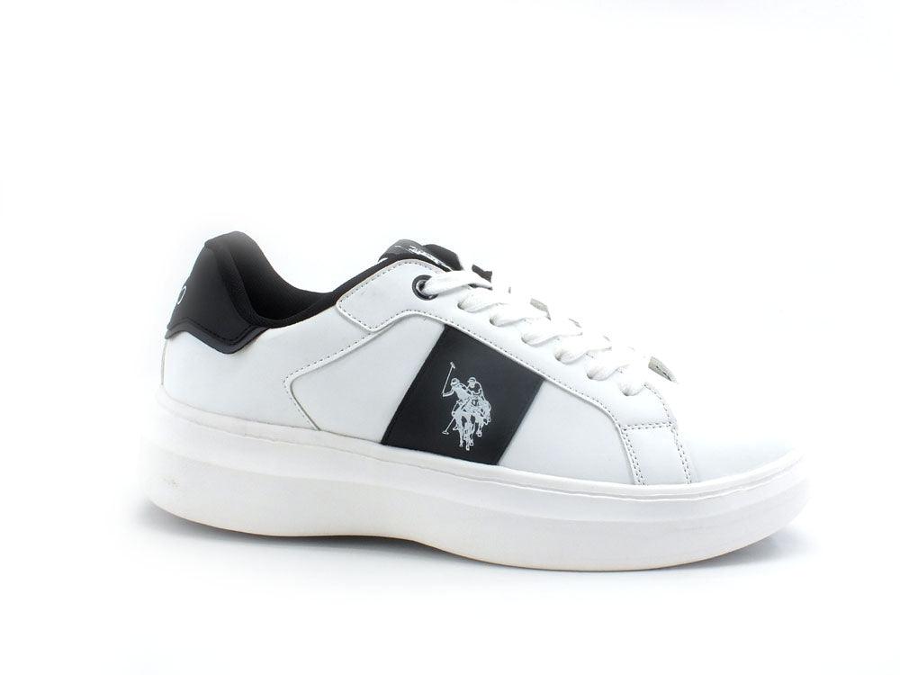 U.S. POLO ASSN. Sneaker Banda Retro Black Bianco - Sandrini Calzature e Abbigliamento
