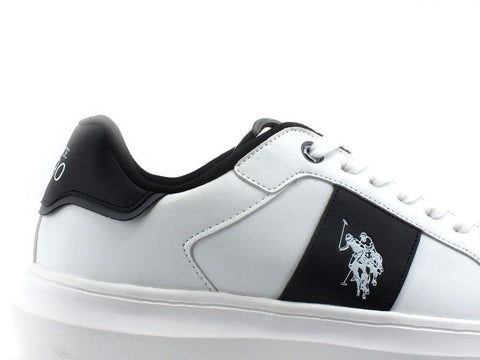 U.S. POLO ASSN. Sneaker Banda Retro Black Bianco - Sandrini Calzature e Abbigliamento