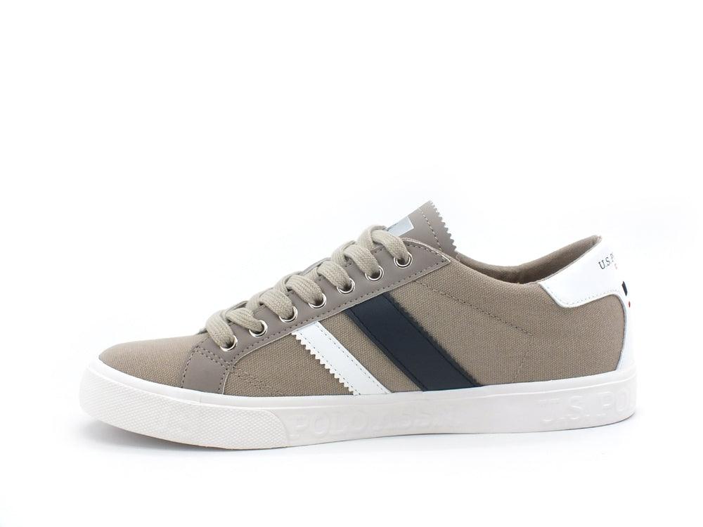 U.S. POLO ASSN. Sneaker Canvas Bande Beige MARCS030 - Sandrini Calzature e Abbigliamento
