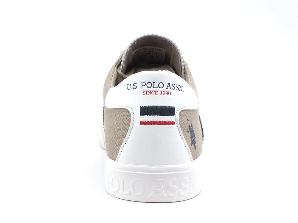 U.S. POLO ASSN. Sneaker Canvas Bande Beige MARCS030 - Sandrini Calzature e Abbigliamento