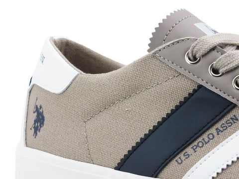 U.S. POLO ASSN. Sneaker Canvas Bande Beige MARCS030 - Sandrini Calzature e Abbigliamento