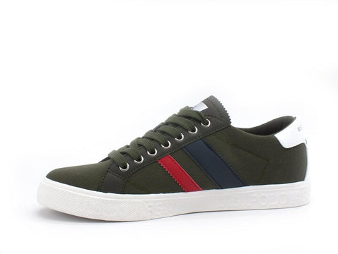 U.S. POLO ASSN. Sneaker Canvas Bande Dark Olive MARCS030 - Sandrini Calzature e Abbigliamento