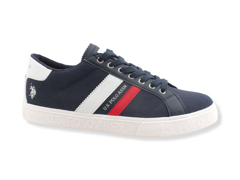 U.S. POLO ASSN. Sneaker Canvas Ecolthr Logo Dark Blue MARCX002 - Sandrini Calzature e Abbigliamento