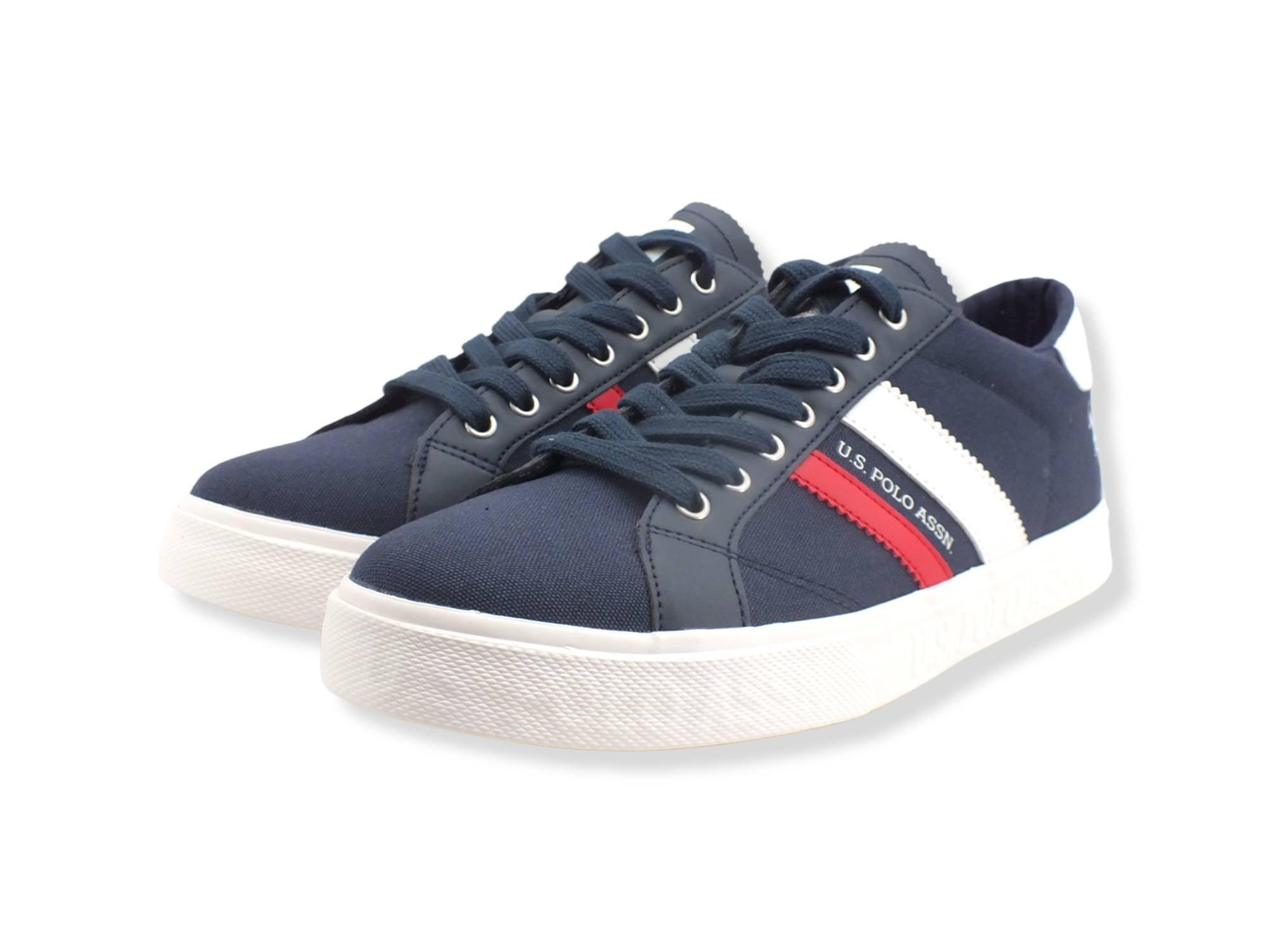 U.S. POLO ASSN. Sneaker Canvas Ecolthr Logo Dark Blue MARCX002 - Sandrini Calzature e Abbigliamento